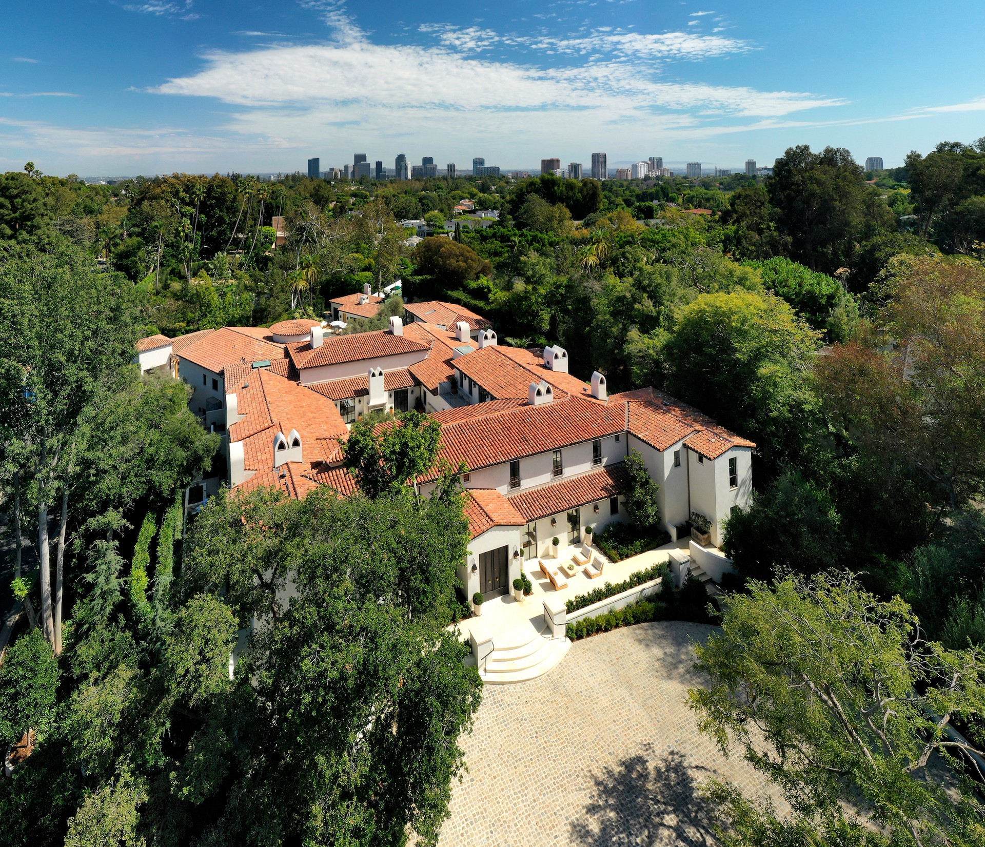 Bel Air estate aerial exterior